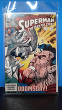 Load image into Gallery viewer, SUPERMAN THE MAN OF STEEL #19 AND SUPERMAN #75 DEATH OF SUPERMAN FIGHT
