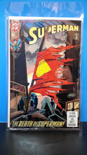 Load image into Gallery viewer, SUPERMAN THE MAN OF STEEL #19 AND SUPERMAN #75 DEATH OF SUPERMAN FIGHT
