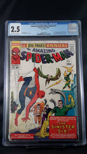 AMAZING SPIDER-MAN  (1963) ANNUAL #1 CGC 2.5