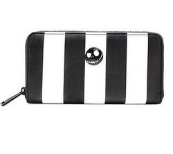 Nightmare Before Christmas Striped Zip Around Wallet