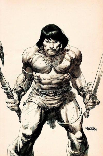 Conan: The Barbarian #1 [Black and White Virgin Cover Dan Panosian]