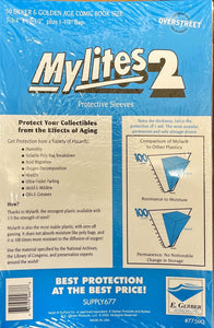 50 Golden/Silver Age Comic Book Size Mylites Sleeves (7.75 x 10.5)