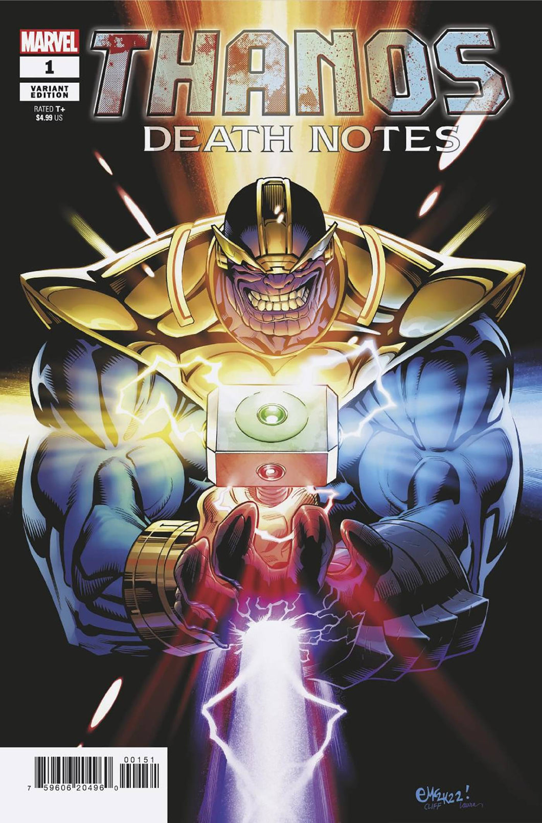 THANOS DEATH NOTES #1 50 COPY INCV MCGUINNESS VAR